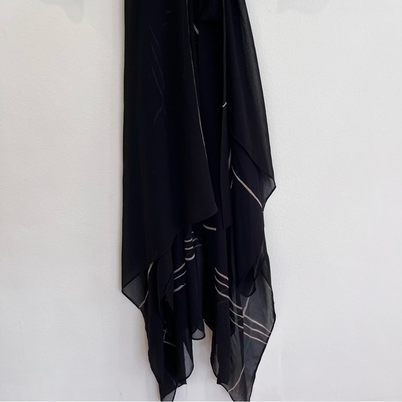 BCBG MaxAzria Sheer Black Wrap Dress - Picture 3 of 4